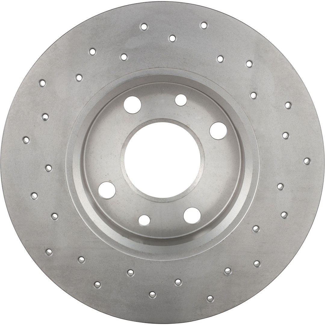 Brembo Brake Kit, Ceramic Brake Pads, 240 Millimeter Xtra Solid Cross Drilled High Carbon Cast Iron One Piece Rotor – KTX0087