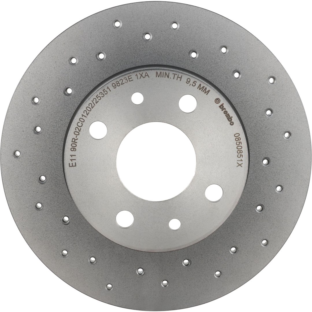 Brembo Brake Kit, Ceramic Brake Pads, 240 Millimeter Xtra Solid Cross Drilled High Carbon Cast Iron One Piece Rotor – KTX0087