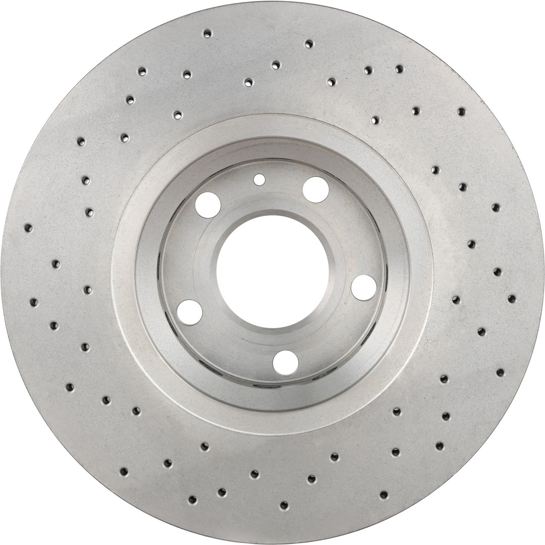 Brembo Brake Kit, Ceramic Brake Pads, 312 Millimeter Xtra Vented High Carbon Cast Iron Cross Drilled Rotor – KTX0093