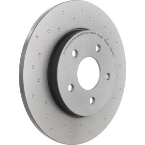 Brembo Brake Kit, Ceramic Brake Pads, 280 Millimeter UV Coated Xtra Solid Cross-Drilled Cast Iron One Piece Rotor – KTX0095