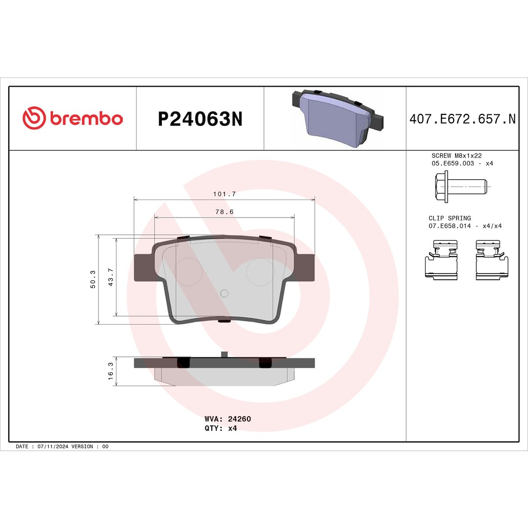 Brembo Brake Kit, Ceramic Brake Pads, 280 Millimeter UV Coated Xtra Solid Cross-Drilled Cast Iron One Piece Rotor – KTX0095