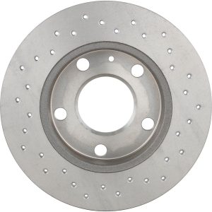 Brembo Brake Kit, Ceramic Brake Pads, 245 Millimeter Xtra Solid Cross Drilled High Carbon Cast Iron One Piece Rotor – KTX0096