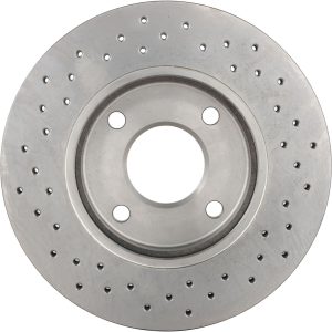 Brembo Brake Kit, Ceramic Brake Pads, 258 Millimeter Xtra Vented Cross Drilled High Carbon Cast Iron One Piece Rotor – KTX0114