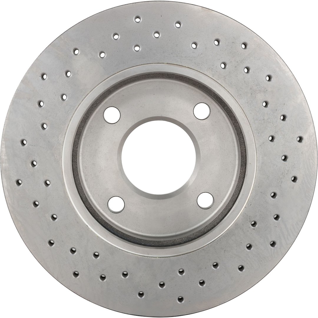 Brembo Brake Kit, Ceramic Brake Pads, 258 Millimeter Xtra Vented Cross Drilled High Carbon Cast Iron One Piece Rotor – KTX0114