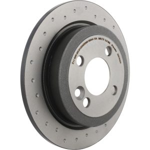 Brembo Brake Kit, Ceramic Brake Pads, 259 Millimeter Xtra Solid Cross Drilled High Carbon Cast Iron One Piece Rotor – KTX0160
