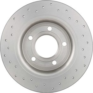 Brembo Brake Kit, Low-Metallic Brake Pads, 280 Millimeter Xtra Solid Cross Drilled High Carbon Cast Iron One Piece Rotor – KTX4061