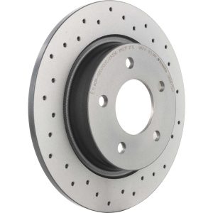 Brembo Brake Kit, Low-Metallic Brake Pads, 280 Millimeter Xtra Solid Cross Drilled High Carbon Cast Iron One Piece Rotor – KTX4061