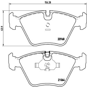 Brembo Brake Pad, Fmsi Number D394-7284, Low-Metallic, Set of 4 – P06012