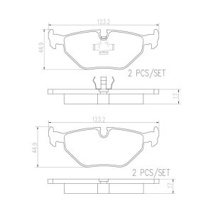 Brembo Brake Pad, Nao, Fmsi Number D763-7631, Ceramic, Set of 4 – P06013N