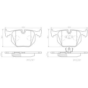 Brembo Brake Pad, Nao, Fmsi Number D548-7427, Ceramic, Set of 4 – P06016N
