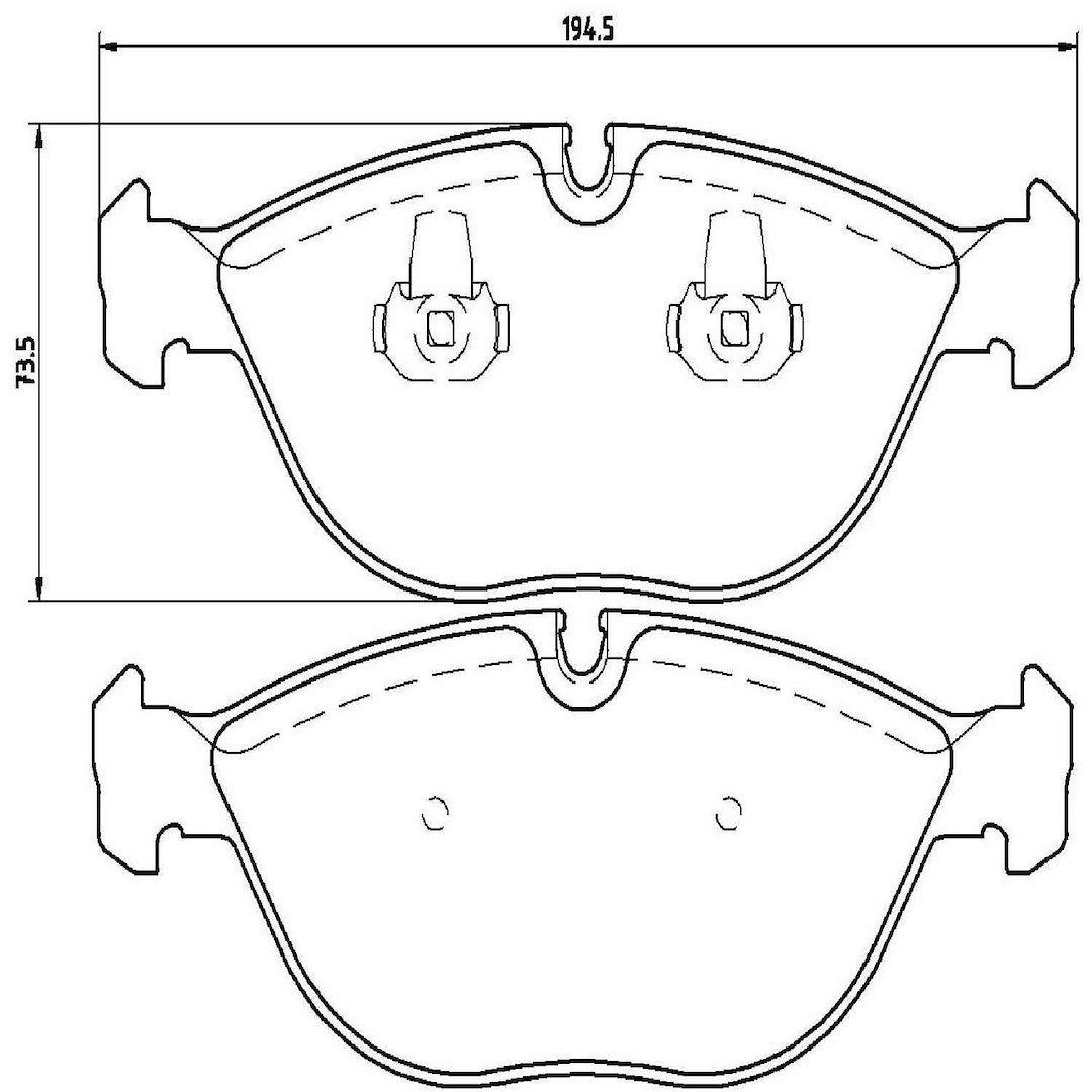 Brembo Brake Pad, Fmsi Number D1115-7561, Low-Metallic, Set of 4 – P06019