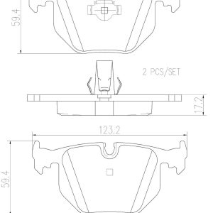 Brembo Brake Pad, Nao, Fmsi Number D683-7427, Ceramic, Set of 4 – P06020N