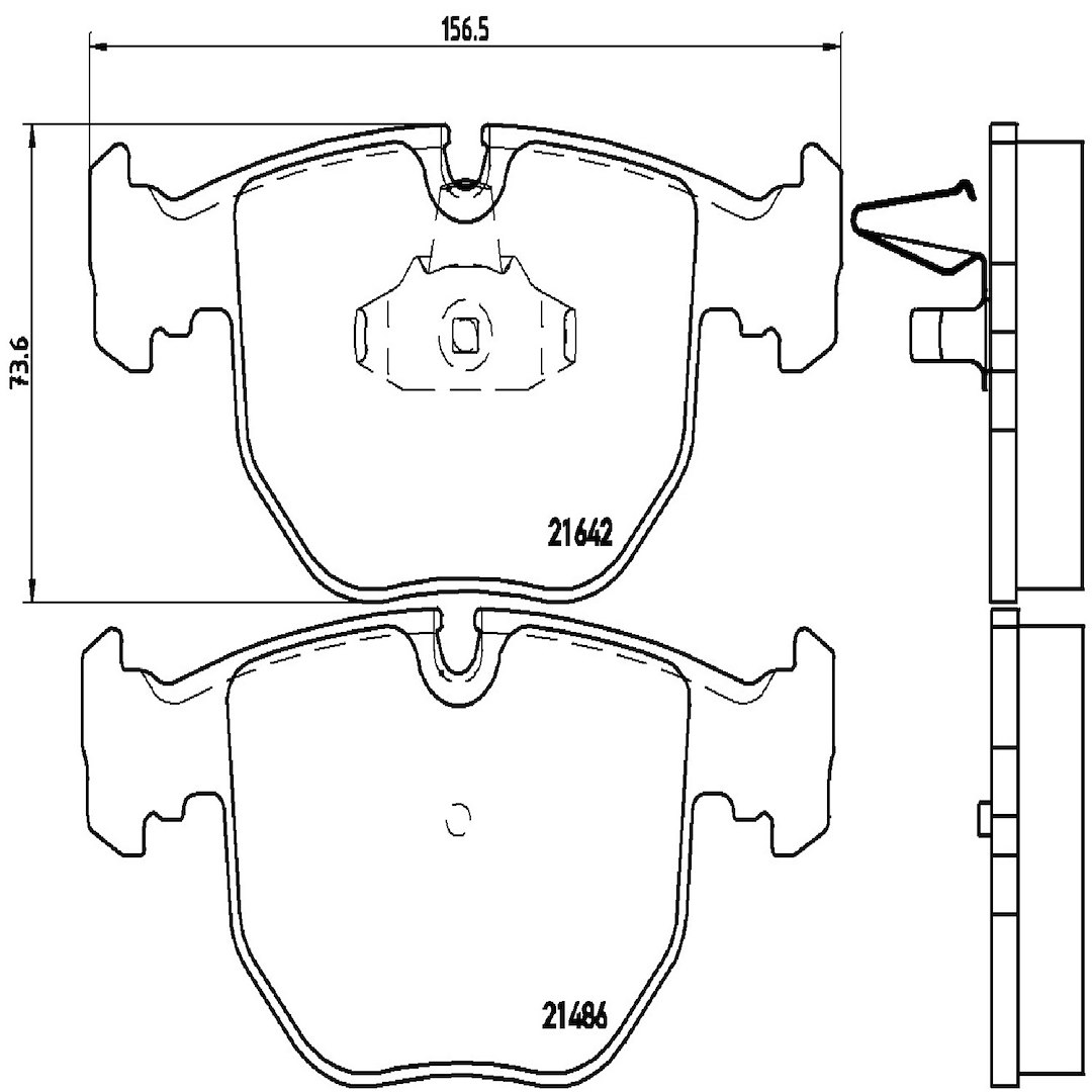 Brembo Brake Pad, Fmsi Number D681-7560, Low-Metallic, Set of 4 – P06021