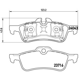 Brembo Brake Pad, Fmsi Number D1060-7842, Low-Metallic, Set of 4 – P06032