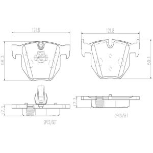 Brembo Brake Pad, Nao, Fmsi Number D1042-7427, Ceramic, Set of 4 – P06033N