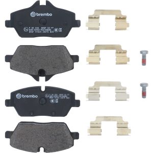 Brembo Brake Pad, Fmsi Number D1308-8423, Low-Metallic, Set of 4, With Brake Caliper Screws – P06034