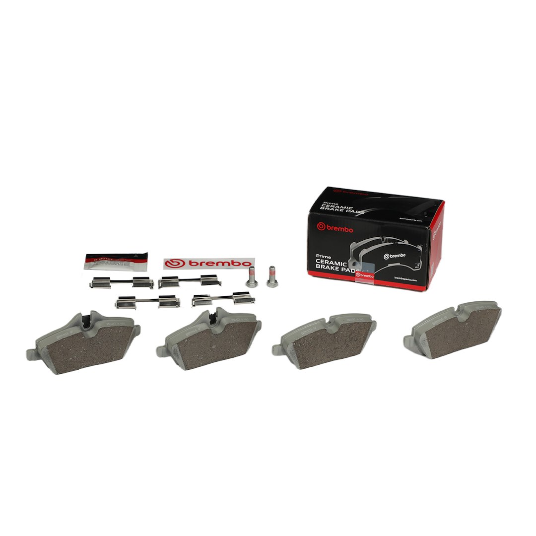 Brembo Brake Pad, Nao, Fmsi Number D1308-8423, Ceramic, Set of 4, With Hardware – P06034N