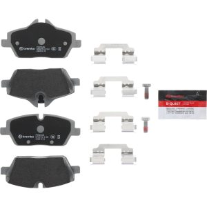 Brembo Brake Pad, Nao, Fmsi Number D1308-8423, Ceramic, Set of 4, With Hardware – P06034N
