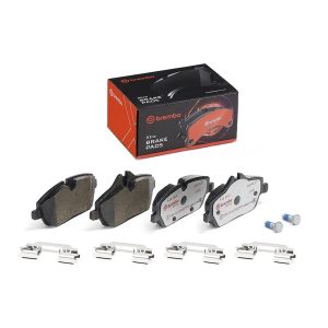 Brembo Brake Pad, Xtra Line, Fmsi Number D1308-8423, Low-Metallic, Set of 4, With Mounting Hardware – P06034X