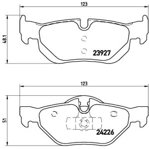 Brembo Brake Pad, Fmsi Number D1267-7286, Low-Metallic, Set of 4 – P06038