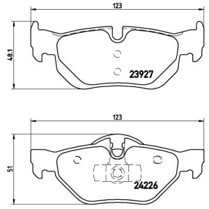 Brembo Brake Pad, Xtra Line, Fmsi Number D1171-7286/ D1267-7286, Low-Metallic, Set of 4 – P06038X