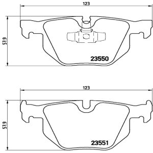 Brembo Brake Pad, Fmsi Number D1170-7427, Low-Metallic, Set of 4 – P06039