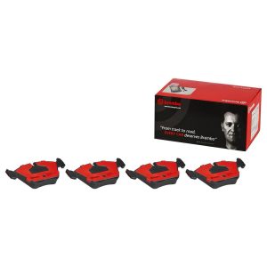 Brembo Brake Pad, Nao, Fmsi Number D946-7592, Ceramic, Set of 4, With Hardware/ Brake Caliper Screws – P06042N