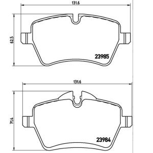 Brembo Brake Pad, Fmsi Number D1204-8324, Low-Metallic, Set of 4, With Hardware – P06051