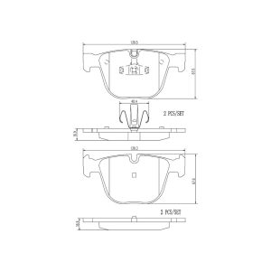 Brembo Brake Pad, Nao, Fmsi Number D919-7820, Ceramic, Set of 4 – P06053N