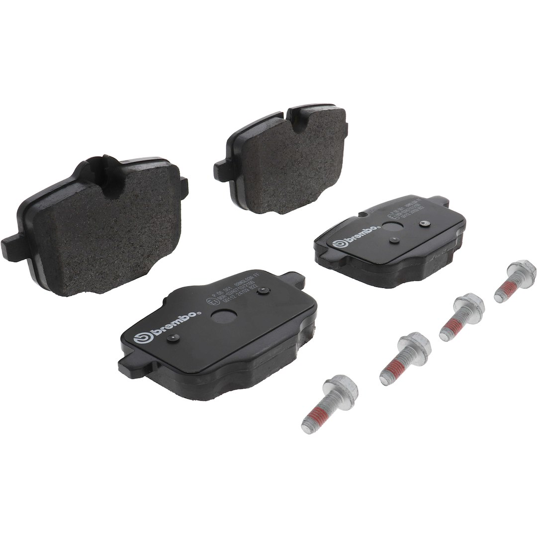 Brembo Brake Pad, Fmsi Number D1469-8669, Low-Metallic, Set of 4, With Hardware – P06061