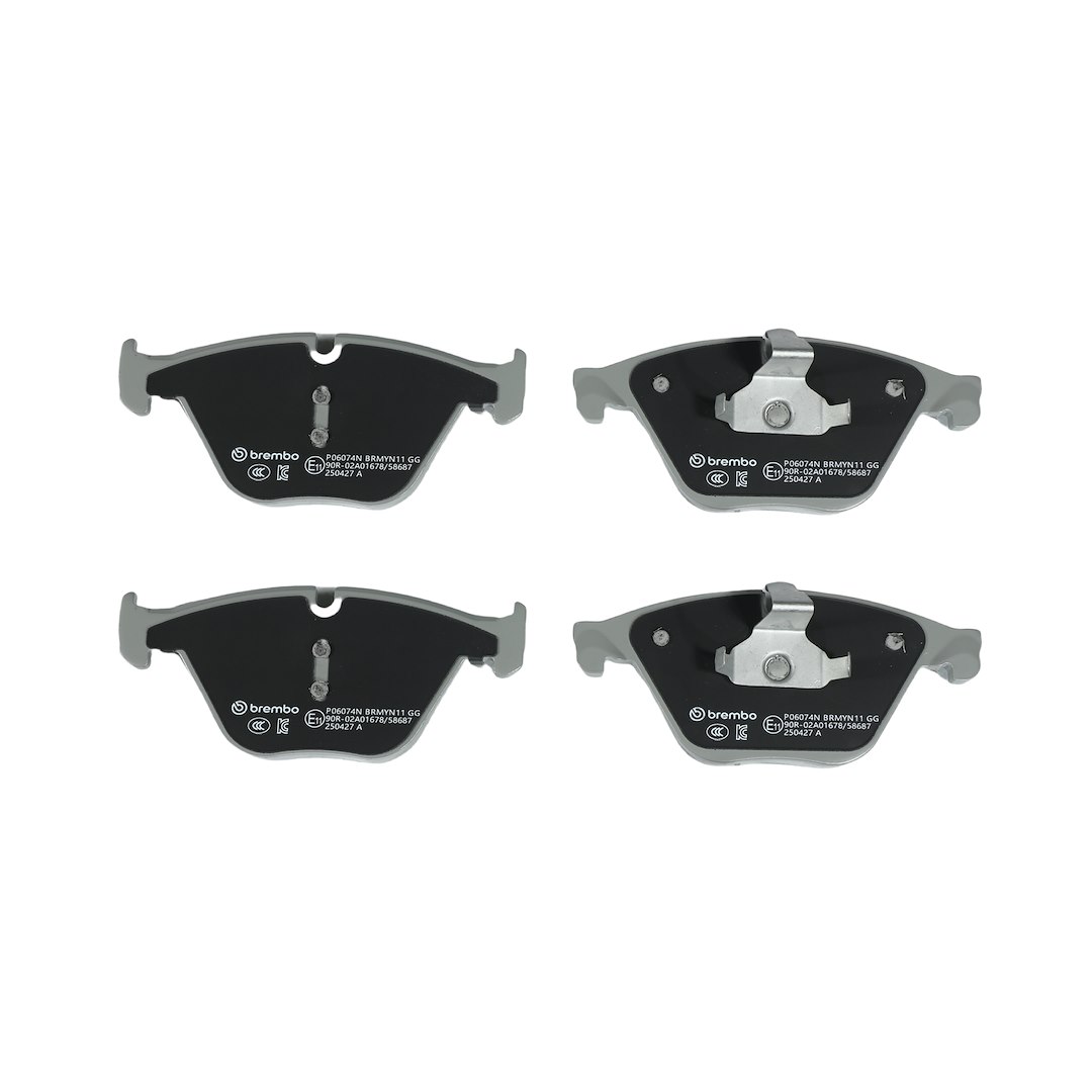 Brembo Brake Pad, Nao, Fmsi Number D1505-8706, Ceramic, Set of 4 – P06074N
