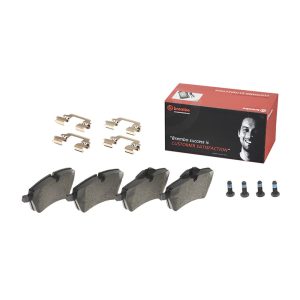 Brembo Brake Pad, Fmsi Number D1204-8324, Low-Metallic, Set of 4, With Hardware/ Brake Caliper Screws – P06086