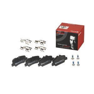 Brembo Brake Pad, Fmsi Number D1800-9032, Low-Metallic, Set of 4, With Hardware/ Brake Caliper Screws – P06090