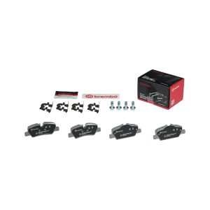 Brembo Brake Pad, Nao, Fmsi Number D1800-9032, Ceramic, Set of 4, With Hardware/ Brake Caliper Screws – P06090N