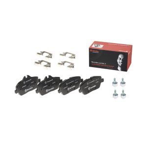 Brembo Brake Pad, Fmsi Number D1308-8992, Low-Metallic, Set of 4, With Hardware/ Brake Caliper Screws – P06091
