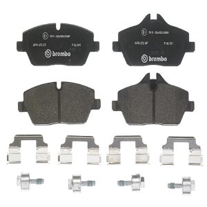 Brembo Brake Pad, Fmsi Number D1308-8992, Low-Metallic, Set of 4, With Hardware/ Brake Caliper Screws – P06091