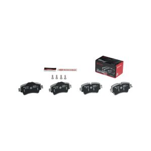 Brembo Brake Pad, Nao, Fmsi Number D1801-9033, Ceramic, Set of 4, With Brake Caliper Screws – P06092N