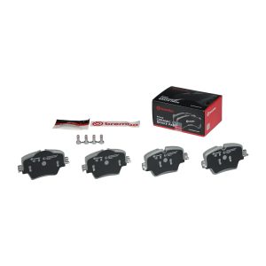 Brembo Brake Pad, Nao, Fmsi Number D1892-9120, Ceramic, Set of 4, With Brake Caliper Screws – P06093N