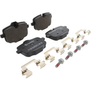 Brembo Brake Pad, Fmsi Number D1850-9077, Low-Metallic, Set of 4, With Hardware/ Brake Caliper Screws – P06101