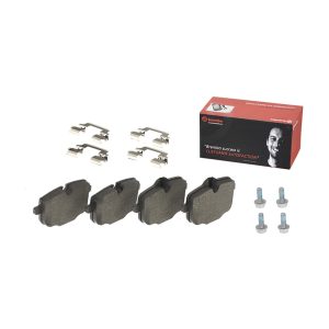 Brembo Brake Pad, Fmsi Number D1850-9077, Low-Metallic, Set of 4, With Hardware/ Brake Caliper Screws – P06101