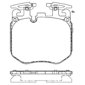 Brembo Brake Pad, Fmsi Number D1868-9098, Low-Metallic, Set of 4 – P06106