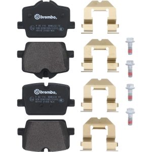 Brembo Brake Pad, Prime Line, Fmsi Number D2221-9461, Low-Metallic, Set of 4, With Mounting Hardware – P06114