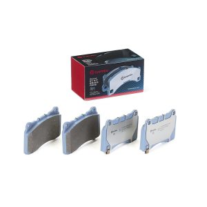 Brembo Brake Pad, Beyond Line, Fmsi Number D1001-7919, Low-Metallic, Set of 4, With Pad Wear Sensor/ Pad Shims/ Brake Lubricant – P09004E