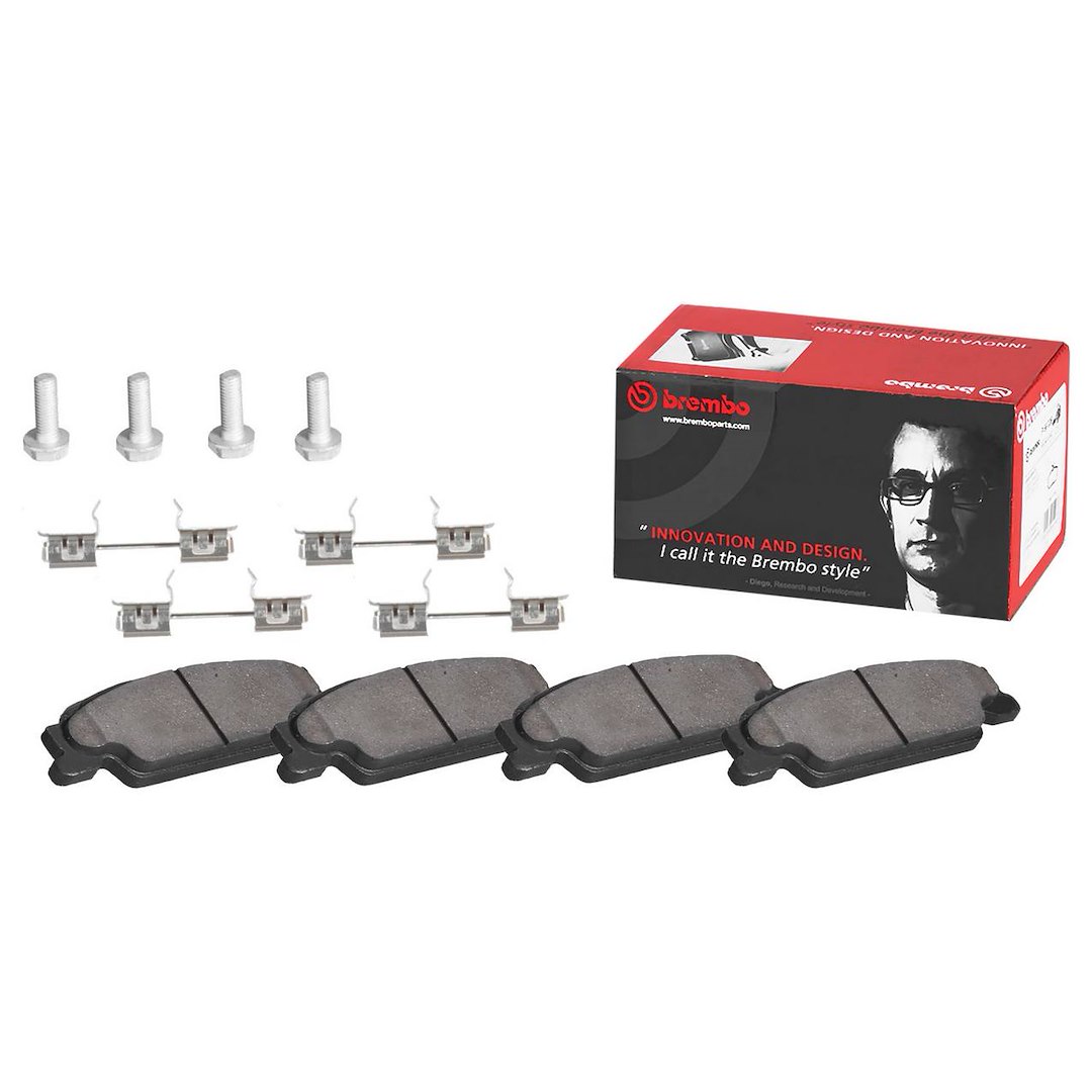 Brembo Brake Pad, Nao, Fmsi Number D922-8207, Ceramic, Set of 4, With Hardware – P09007N