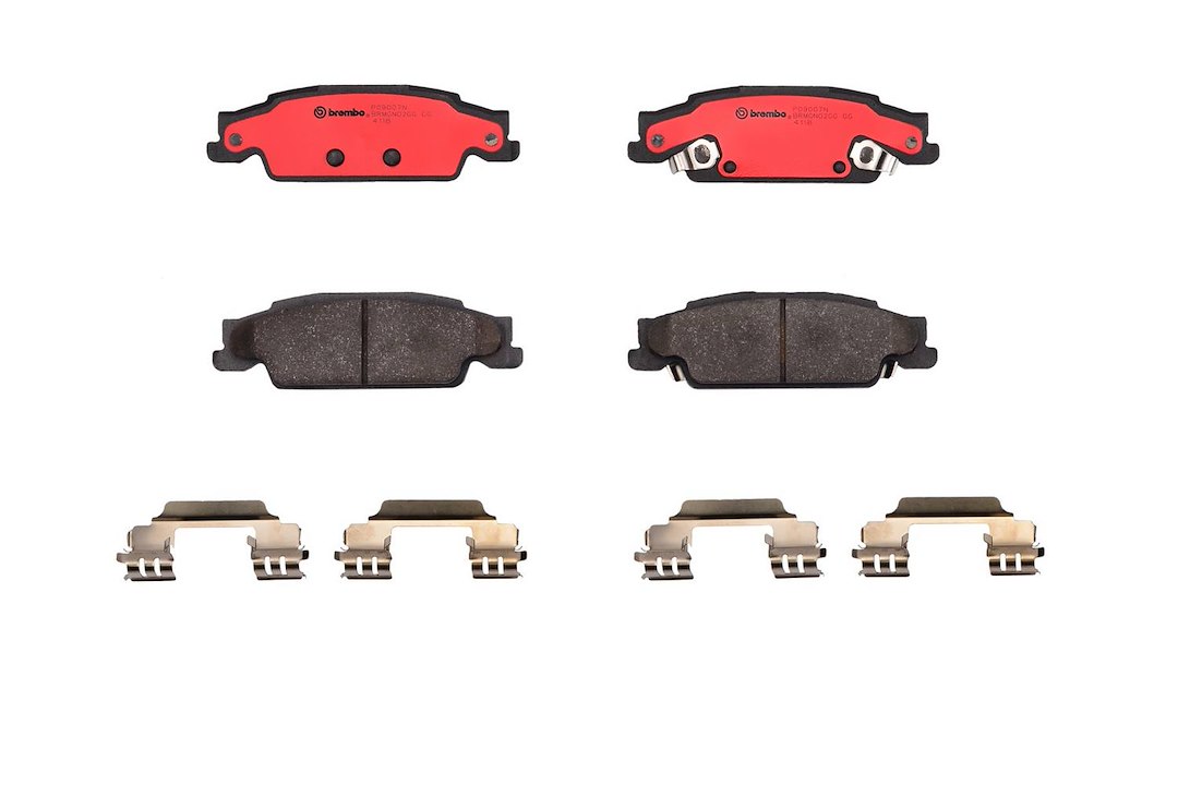 Brembo Brake Pad, Nao, Fmsi Number D922-8207, Ceramic, Set of 4, With Hardware – P09007N