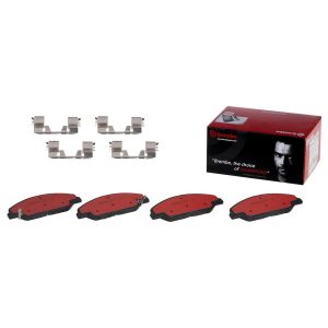 Brembo Brake Pad, Nao, Fmsi Number D1332-8444, Ceramic, Set of 4, With Hardware – P09016N