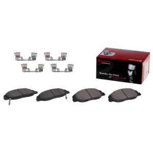 Brembo Brake Pad, Nao, Fmsi Number D1332-8444, Ceramic, Set of 4, With Hardware – P09016N