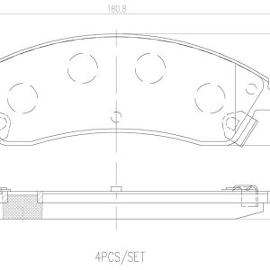 Brembo Brake Pad, Nao, Fmsi Number D1019-7923, Ceramic, Set of 4, With Hardware – P09019N