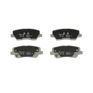 Brembo Brake Pad, Nao, Fmsi Number D1659-8886, Ceramic, Set of 4, With Hardware – P09023N