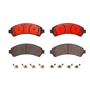 Brembo Brake Pad, Nao, Fmsi Number D726-7593, Ceramic, Set of 4, With Hardware – P10016N